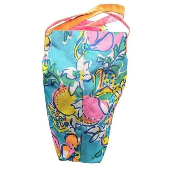 Lilly Pulitzer for Estee Lauder Floral Cotton Canvas Tote Bag - Picture 4 of 8